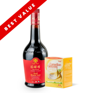 with Canadian Ginseng Revitalising Tea 12s (worth $12.20)